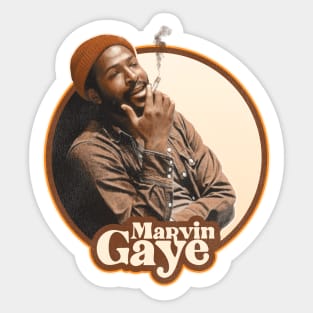 Marvin Gaye 70s Style Sepia Colorway Sticker